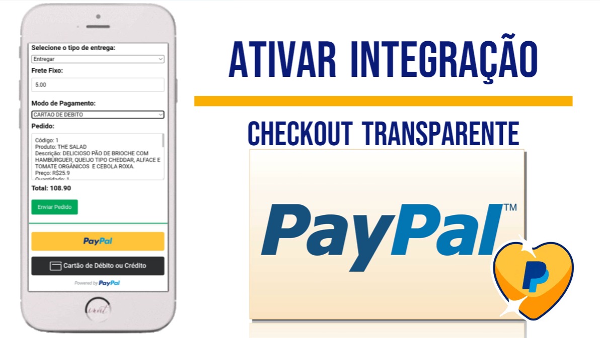 Integração CHECKOUT TRANSPARENTE PAYPAL