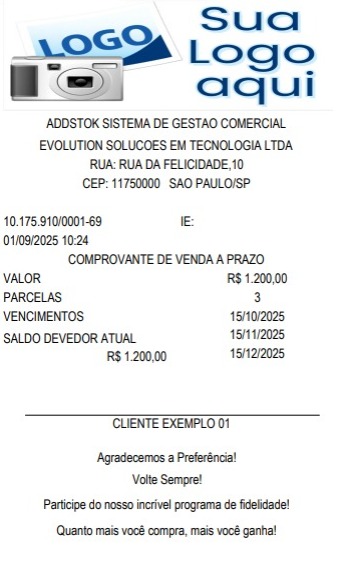 COMPROVANTE DE VENDA À PRAZO