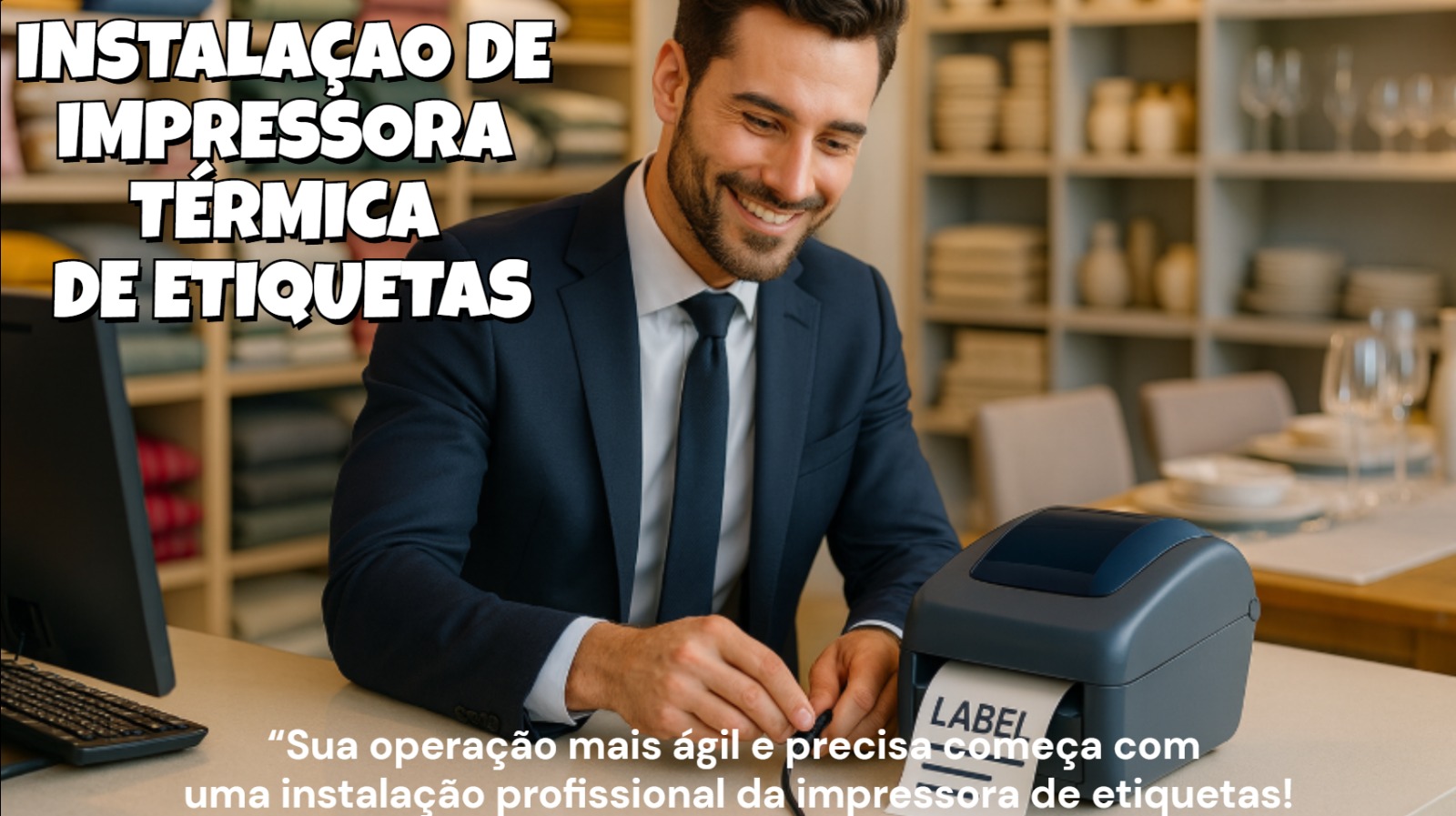 INSTALAÇÃO IMPRESSORA DE ETIQUETAS