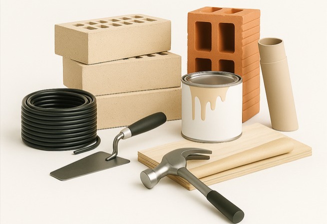 Materiais de construção Ferragens, hidráulica, elétrica.